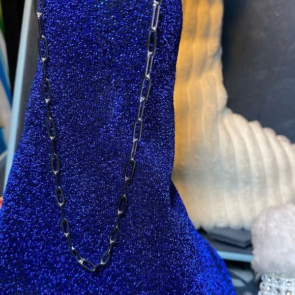 NWT 💎 DAINTY SILVER ELECTRIC NECKLACE DOUBLE ITALIAN CHAIN 2 FOR 1 PRICE - Picture 3 of 10